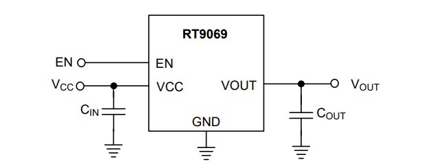 Application Circuit Diagram - Richtek RT9069 Low Dropout Voltage Linear Regulator